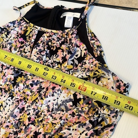 London Times Spring Floral Cropped Halter Jumpsuit Size 12 - Picture 14 of 15
